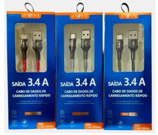 CABLE USB a C CARGA RAPIDA 3.4MAX  INNOVA CBO-6046